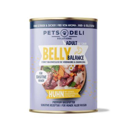 "Belly Balance" Huhn – stärkt wissenschaftlich bewiesen die Verdauung - 400g / Einzeldose (Pets Deli)
