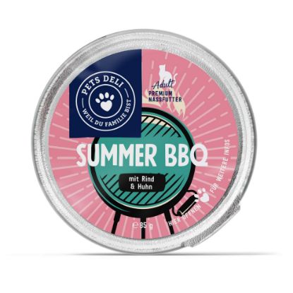 "Limited" Summer BBQ  Saucen Menü für Katzen - 85g / 12er Pack (Pets Deli)