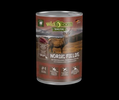6 x 400g, WILDBORN Nordic Fields Hundefutter mit Rentier & Rind (Wildborn)