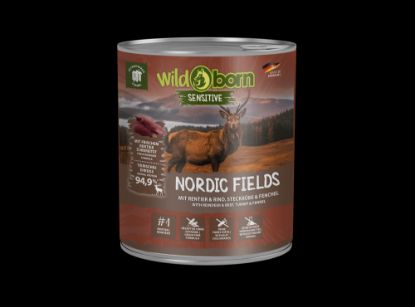 6 x 800g, WILDBORN Nordic Fields Hundefutter mit Rentier & Rind (Wildborn)