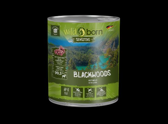 6 x 800g, WILDBORN Blackwoods Hundefutter mit Wild (Wildborn)
