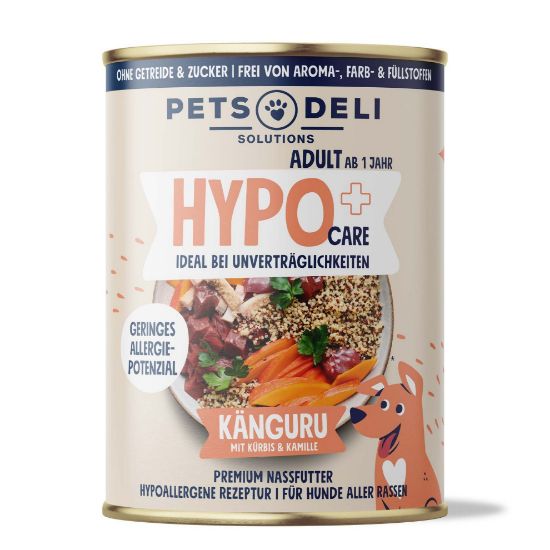 Hundefutter Sensitive nass - Känguru - Hypoallergen - Kürbis, Quinoa, Kamille - Adult - getreidefrei, zuckerfrei - 6x800g von Pets Deli (Pets Deli)