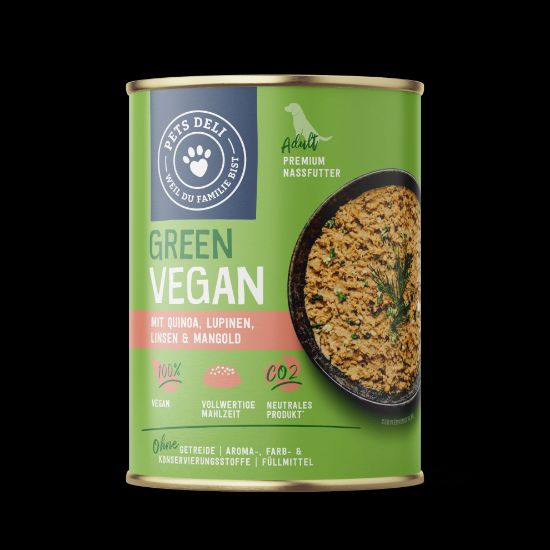 Nassfutter Vegan für Hunde - 400g / 6er Pack ✓ getreidefrei & zuckerfrei ✓ Adult von Pets Deli (Pets Deli)