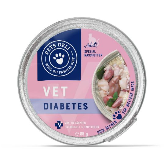 Nassfutter VET Diabetes für Katzen - 85g / Einzeldose (Pets Deli)