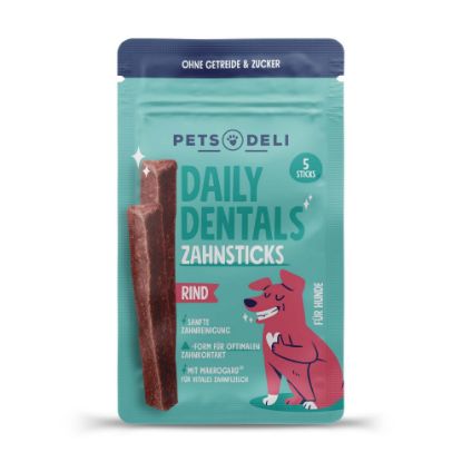 "Daily Dentals Zahnsticks" Rind für Hunde - 70g (Pets Deli)