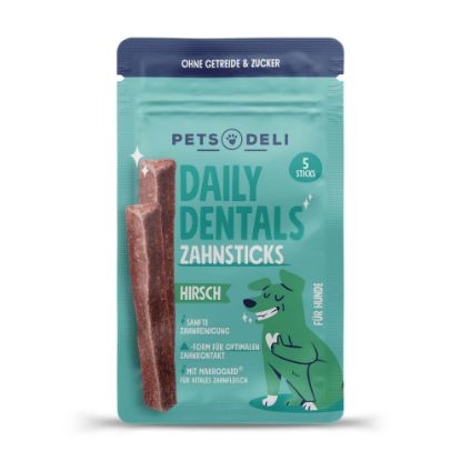 "Daily Dentals Zahnsticks" Hirsch für Hunde - 70g (Pets Deli)