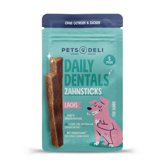 "Daily Dentals Zahnsticks" Lachs für Hunde - 70g (Pets Deli)