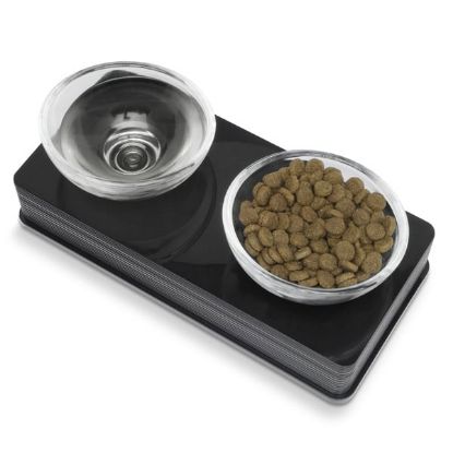 Catit Doppelnapf Glass Diner schwarz (Catit)