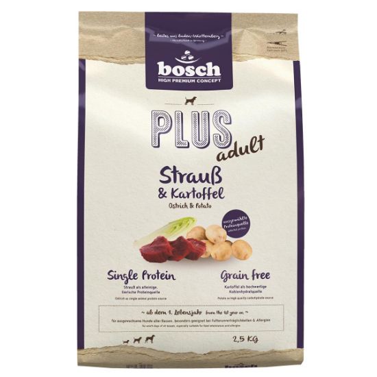 Bosch PLUS Hunde-Trockenfutter Strauß & Kartoffel 2,5kg (Bosch)