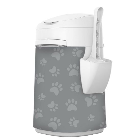 LitterLocker® Fashion Stoff-Bezug Cat paws grey (Litter Locker)