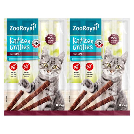 ZooRoyal Katzen-Grillies mit Rind 8x5 g (ZooRoyal)