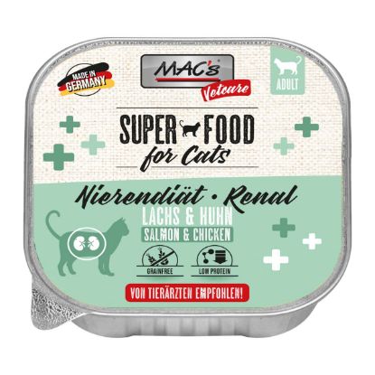 MAC's Cat Vetcare Lachs und Huhn Nierendiät 16x100g (MAC's Vetcare)