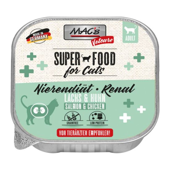 MAC's Cat Vetcare Lachs und Huhn Nierendiät 16x100g (MAC's Vetcare)