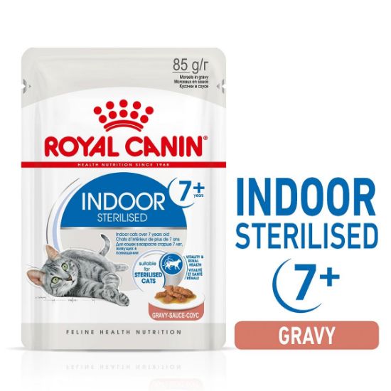 ROYAL CANIN INDOOR 7+ Sterilised in Soße Nassfutter für Wohnungskatzen ab 7 Jahren 48x85g (Royal Canin)