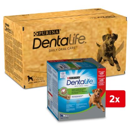 PURINA DENTALIFE Tägliche Zahnpflege-Snacks für große Hunde 2x36 Sticks (Dentalife)