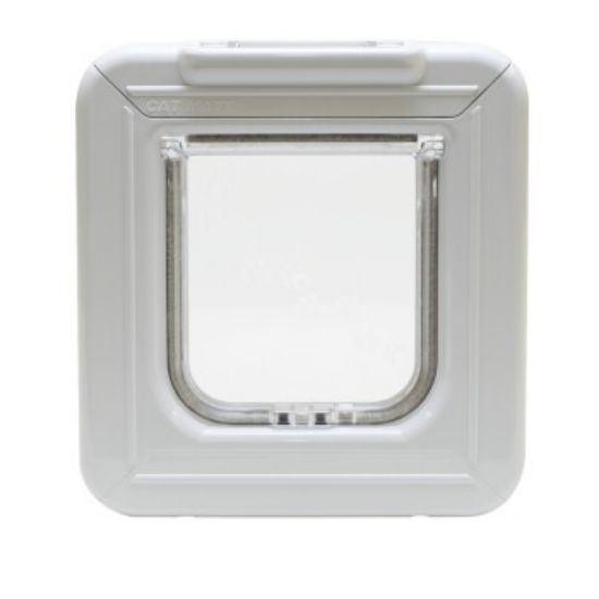 Cat Mate Elite I.D. Anhänger elektronische Katzenklappe mit 4-Wege-Verriegelung und Timer – Weiß (305 W) (Cat Mate)