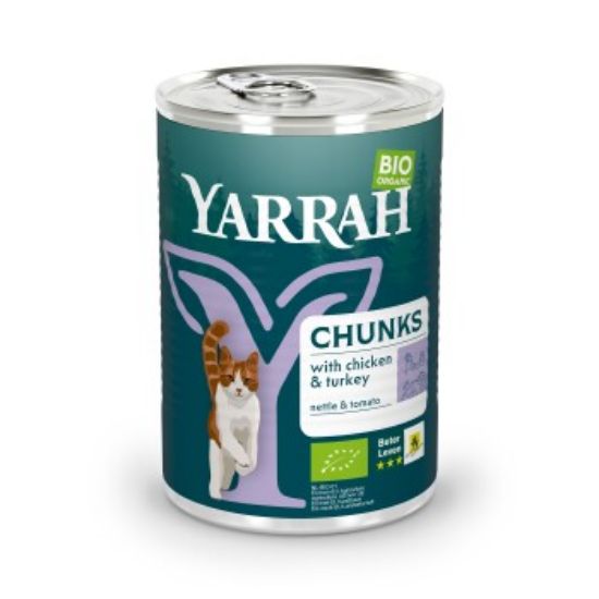 Yarrah Adult Bio Bröckchen 12x405 g Truthahn und Huhn (Yarrah)