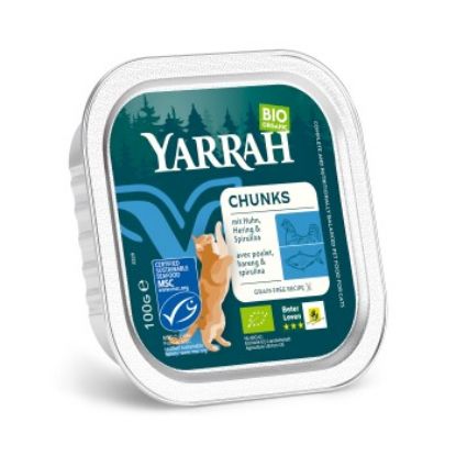 Yarrah Adult Bio Bröckchen in Soße 16x100 g Huhn und Fisch (Yarrah)