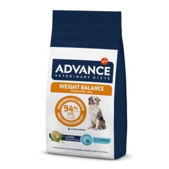 ADVANCE Veterinary Diets Weight Balance Medium-Maxi - Kroketten für übergewichtige Hunde 12kg (Advance)
