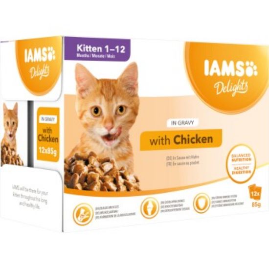 IAMS Delights Kitten Huhn in Sauce 12x85g (Iams)