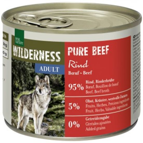 REAL NATURE WILDERNESS Nassfutter für Hunde Adult Pure Beef 6x200 g (REAL NATURE)