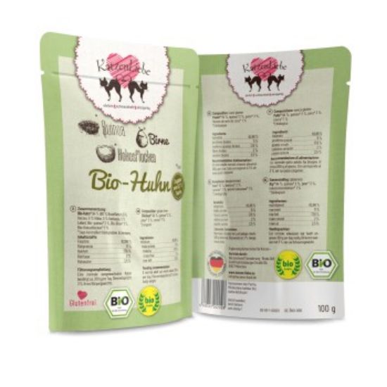 KatzenLiebe Adult 15x100g Bio Huhn (KatzenLiebe)