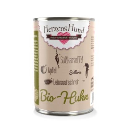 HerzensHund Adult 12x400g Bio Huhn (HerzensHund)