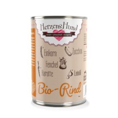 HerzensHund Adult 12x400g Bio Rind (HerzensHund)