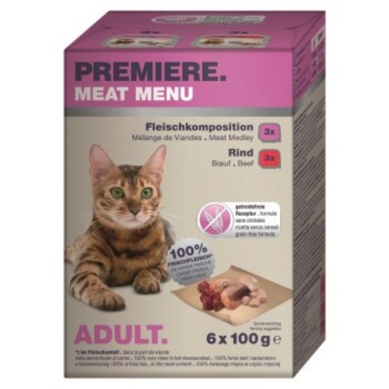 PREMIERE Meat Menu Adult 6x100g (Premiere)