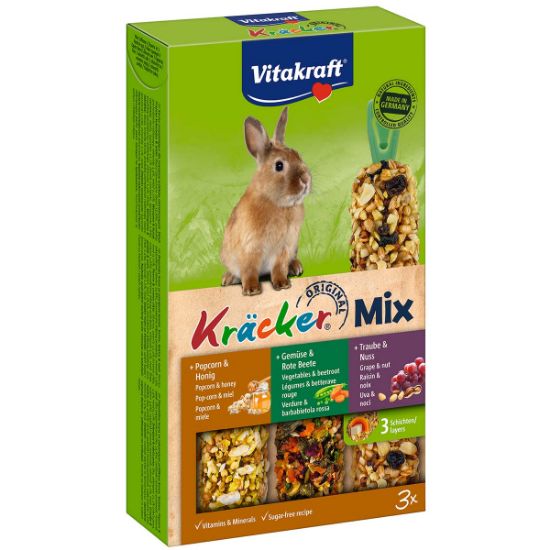 Vitakraft Kräcker® Trio Popcorn, Gemüse, Nuss 2x3 Stück (Vitakraft)