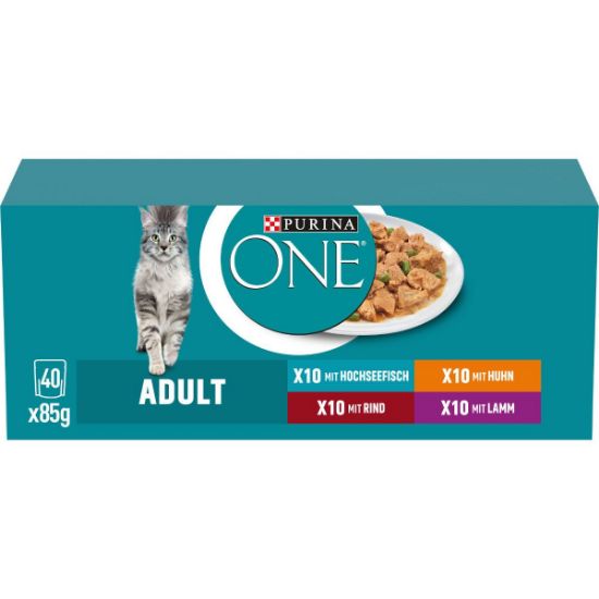 PURINA ONE Adult in Sauce Sorten-Mix 40x85g (Purina One)