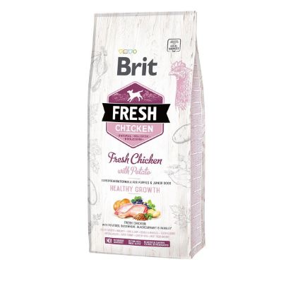 Brit Fresh Dog - Puppy & Junior - Chicken - Healthy Growth 12kg (Brit Fresh)