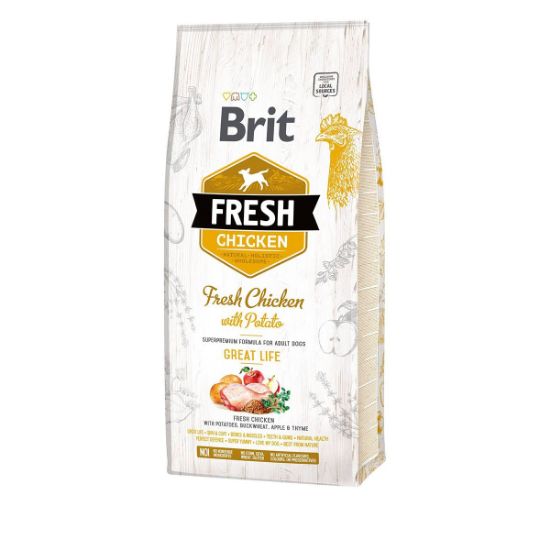 Brit Fresh Dog - Adult - Chicken - Great Life 12kg (Brit Fresh)