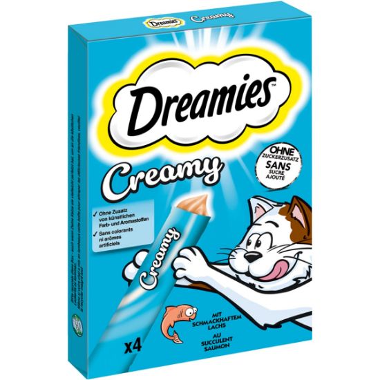 DREAMIES Creamy mit Lachs Multipack 4x10g (Dreamies)