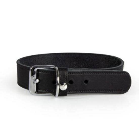 Das Lederband Halsband Weinheim schwarz 52 cm, 3 cm (Das Lederband)