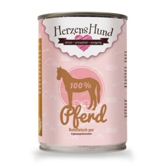 HerzensHund Reinfleisch pur Pferd 12x400g (HerzensHund)