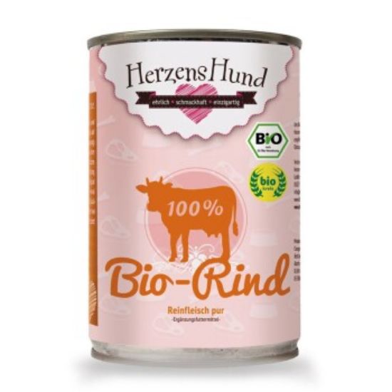 HerzensHund Reinfleisch pur BIO 12x400g Bio Rind (HerzensHund)