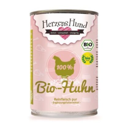 HerzensHund Reinfleisch pur BIO 12x400g Bio Huhn (HerzensHund)