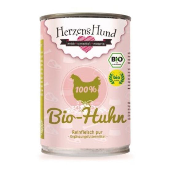 HerzensHund Reinfleisch pur BIO 12x400g Bio Huhn (HerzensHund)