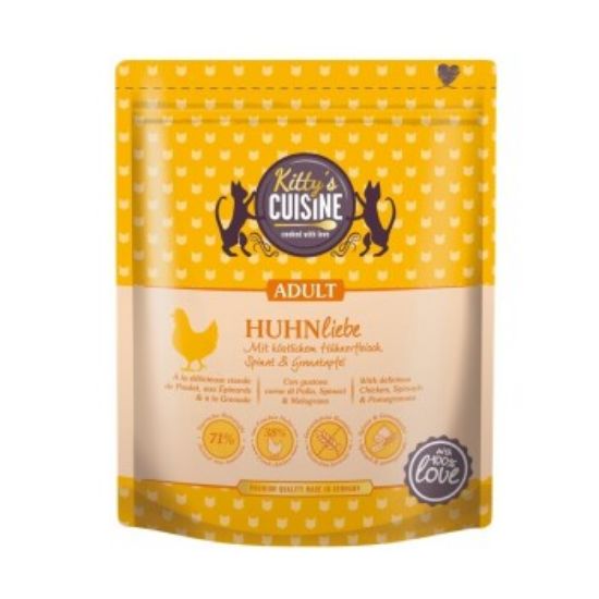 Kitty's Cuisine Adult Huhnliebe mit köstlichem Hühnerfleisch, Spinat und Granatapfel 300 g (Kitty's Cuisine)