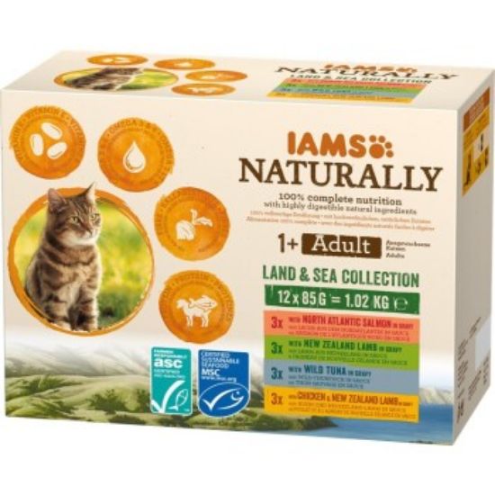 IAMS Naturally Adult 12x85g Land und Sea Collection (Iams)