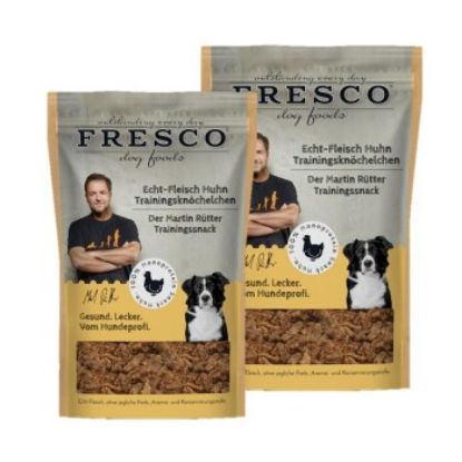 FRESCO M. Rütter Trainingsknöchelchen 2x150g Echt-Fleisch Huhn (FRESCO)