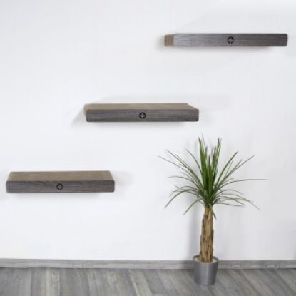 Canadian Cat Company 3er Set Kratzbrett Cloud für die Wand dunkelgrau (Canadian Cat Company)