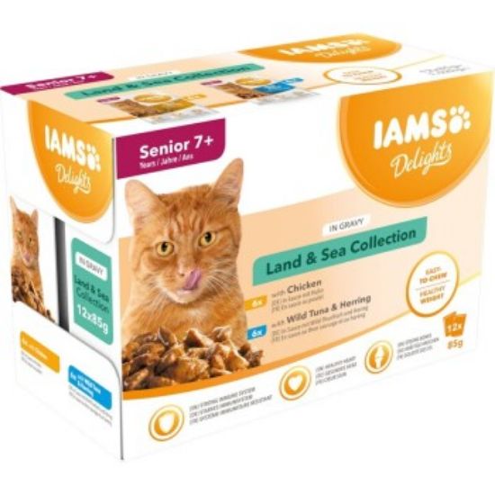 IAMS Delights Senior Land & Sea Collection 12x85g (Iams)