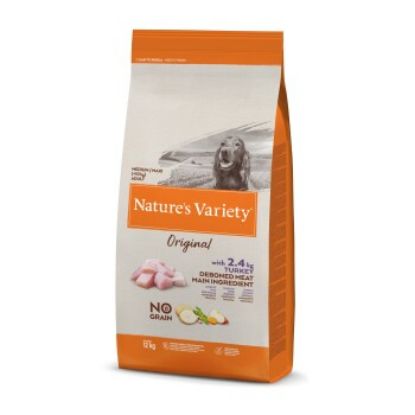 Nature's Variety Nature’s Variety Original No Grain - Kroketten mit entbeinter Pute für ausgewachsene Hunde 12kg (Nature's Variety)