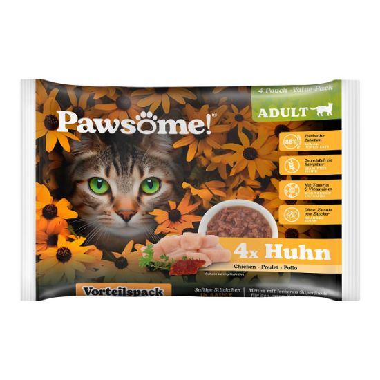 Pawsome Adult Huhn Vorteilspack 4x85g (Pawsome!)