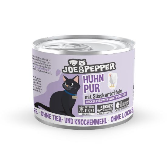 Joe & Pepper Cat Huhn pur mit Süßkartoffeln 6x200g (Joe & Pepper)