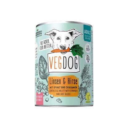 VEGDOG Adult Linsen & Hirse 6x400g (VEGDOG)