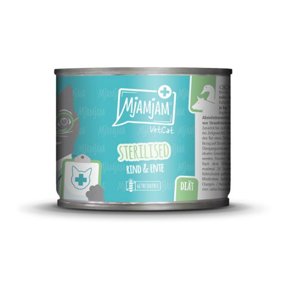 MjAMjAM VetCat Diät Sterilised Rind & Ente 6x200g (MjAMjAM VetCat)