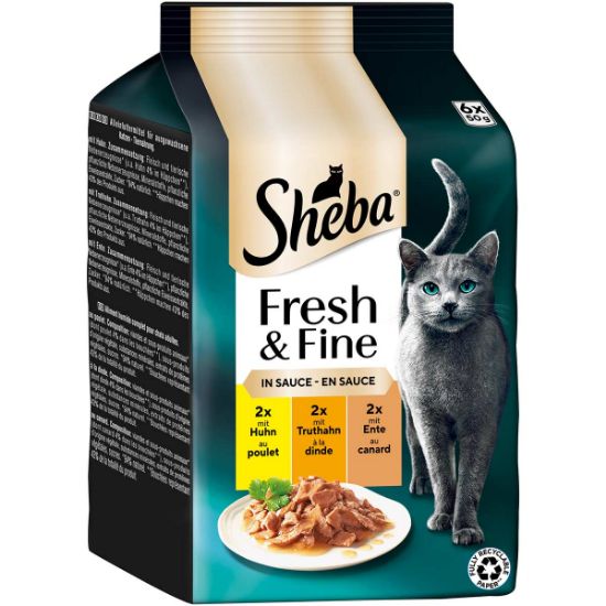 Sheba Fresh & Fine Sauce mit Huhn, Truthahn & Ente 36x50 g (Sheba)